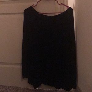 Black long-sleeve Piko top